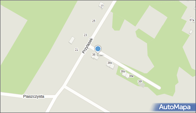 Sochaczew, Przylasek, 36a, mapa Sochaczew