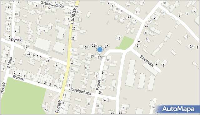 Sokołów Małopolski, Prusa Bolesława, 15a, mapa Sokołów Małopolski