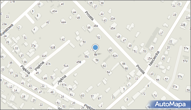 Sokołów Podlaski, Prosta, 56, mapa Sokołów Podlaski