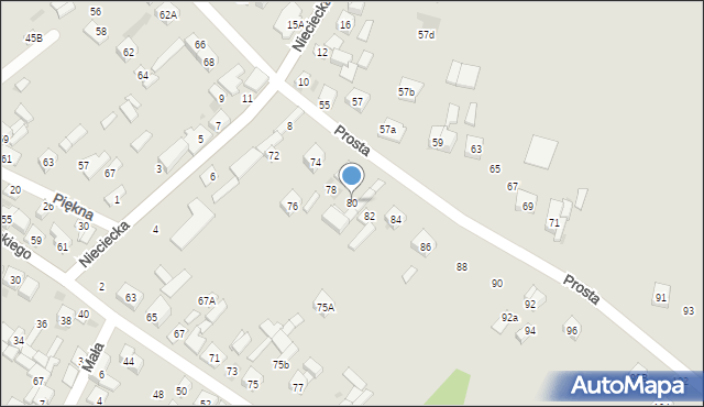 Sokołów Podlaski, Prosta, 80, mapa Sokołów Podlaski