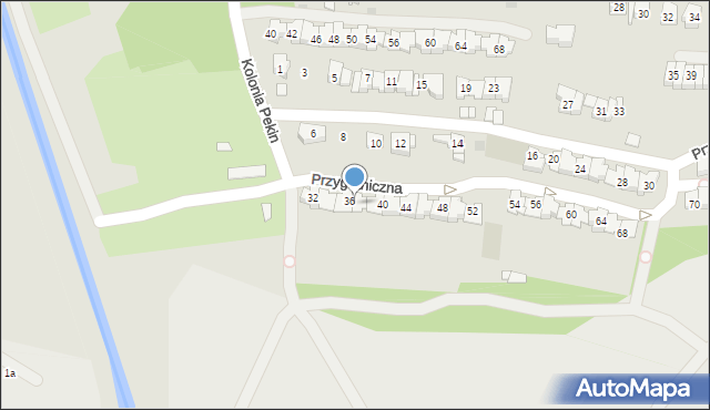 Sosnowiec, Przygraniczna, 38, mapa Sosnowca