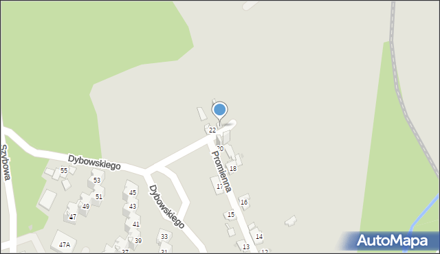 Sosnowiec, Promienna, 24, mapa Sosnowca