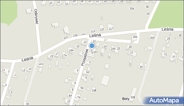 Sosnowiec, Przepiórek, 1, mapa Sosnowca