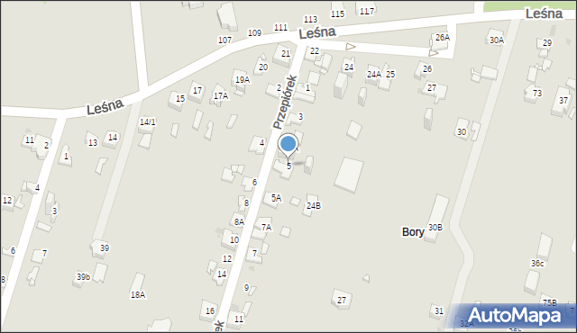 Sosnowiec, Przepiórek, 5, mapa Sosnowca