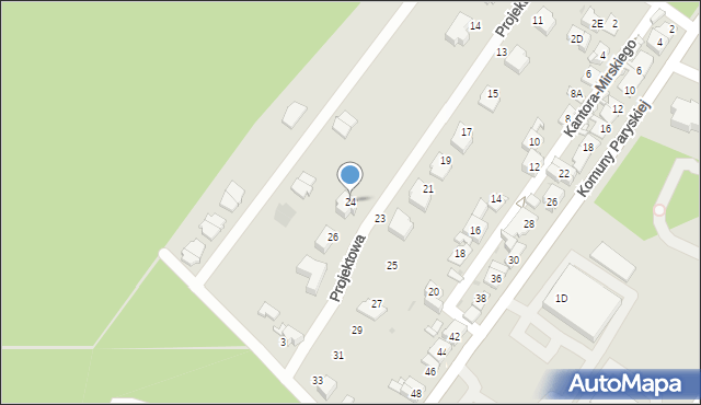 Sosnowiec, Projektowa, 24, mapa Sosnowca
