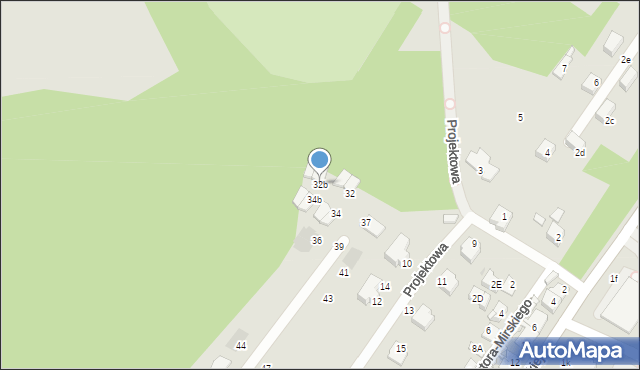 Sosnowiec, Projektowa, 32b, mapa Sosnowca