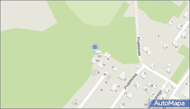 Sosnowiec, Projektowa, 32c, mapa Sosnowca