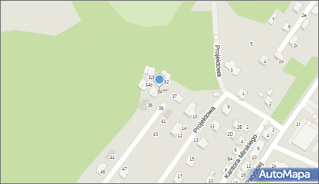 Sosnowiec, Projektowa, 34, mapa Sosnowca