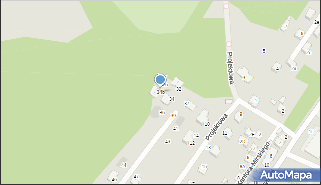 Sosnowiec, Projektowa, 34b, mapa Sosnowca