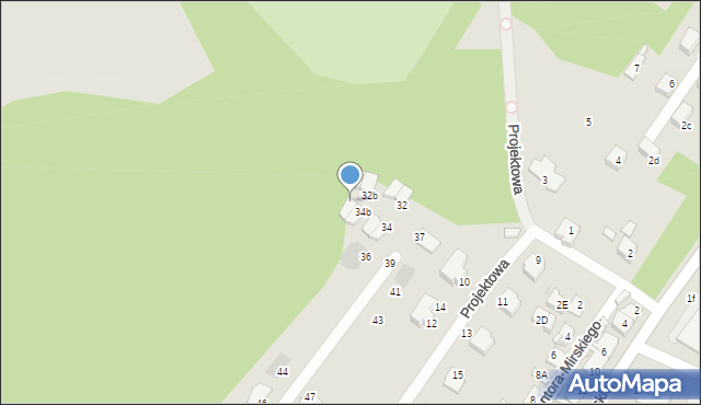 Sosnowiec, Projektowa, 34c, mapa Sosnowca