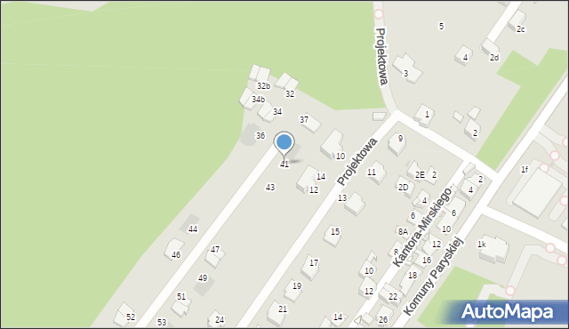 Sosnowiec, Projektowa, 41, mapa Sosnowca