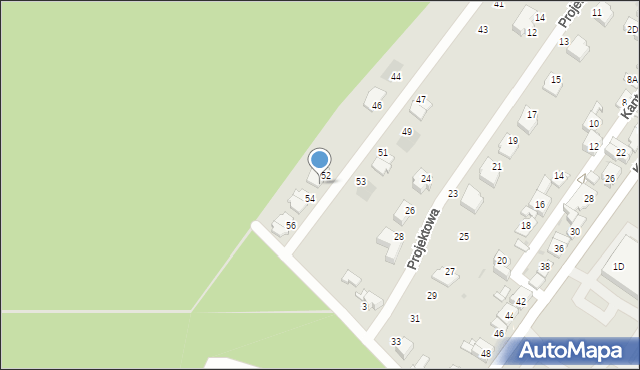 Sosnowiec, Projektowa, 52a, mapa Sosnowca