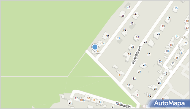 Sosnowiec, Projektowa, 56a, mapa Sosnowca