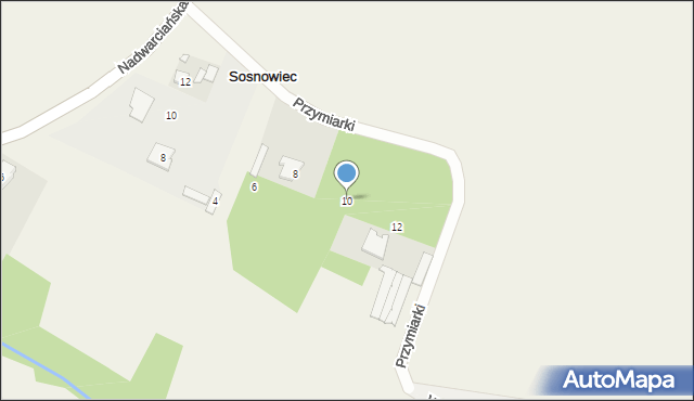 Sosnowiec, Przymiarki, 10, mapa Sosnowca