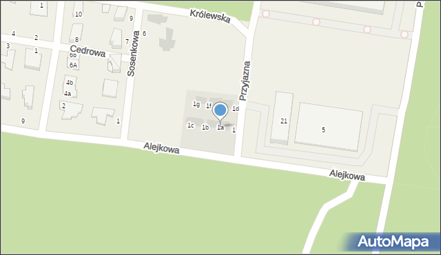 Sowlany, Przyjazna, 1a, mapa Sowlany