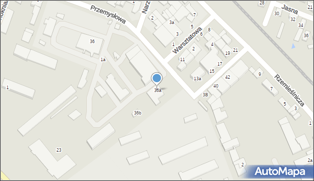 Śrem, Przemysłowa, 36a, mapa Śrem