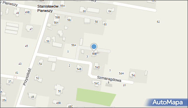 Stanisławów Pierwszy, Przyszłość, 56B, mapa Stanisławów Pierwszy