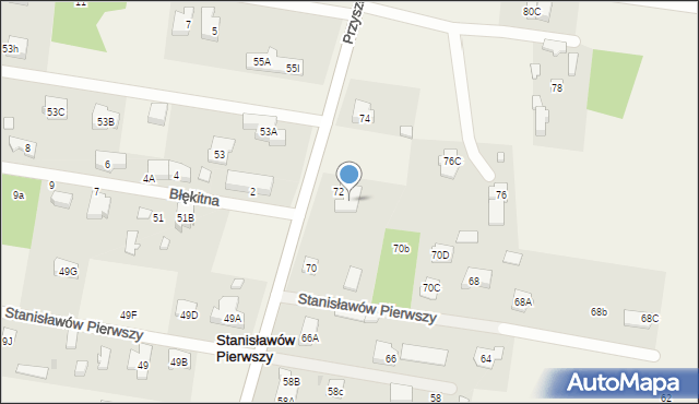 Stanisławów Pierwszy, Przyszłość, 76A, mapa Stanisławów Pierwszy