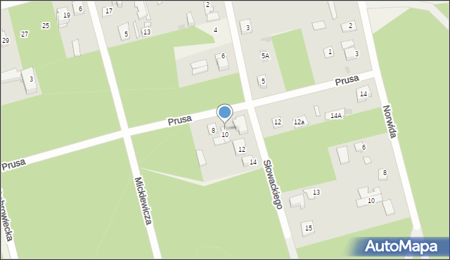 Stara Wieś, Prusa Bolesława, 10a, mapa Stara Wieś