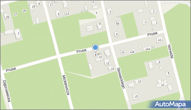 Stara Wieś, Prusa Bolesława, 8, mapa Stara Wieś