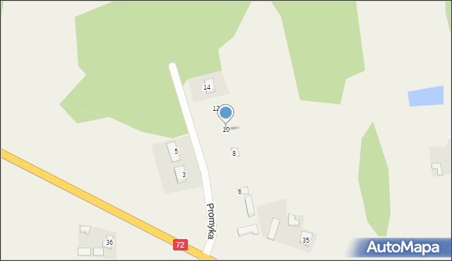 Stary Adamów, Promyka, 10, mapa Stary Adamów