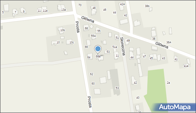 Stasi Las, Prosta, 64a, mapa Stasi Las