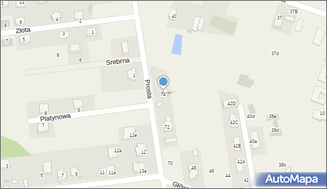 Stasi Las, Prosta, 74, mapa Stasi Las