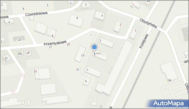 Stawiguda, Przemysłowa, 5, mapa Stawiguda