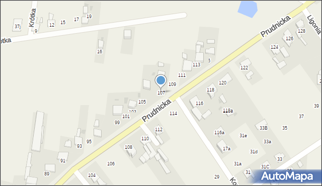 Steblów, Prudnicka, 107, mapa Steblów