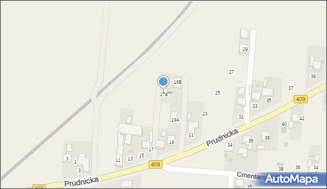 Steblów, Prudnicka, 17a, mapa Steblów