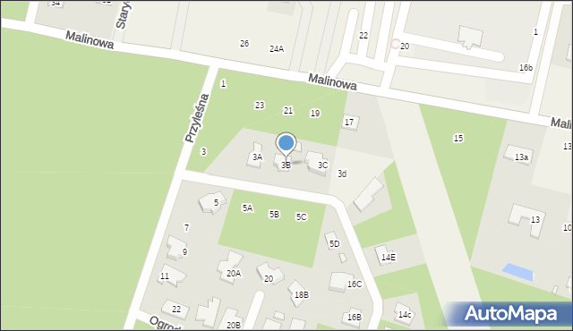 Stefanowo, Przyleśna, 3B, mapa Stefanowo