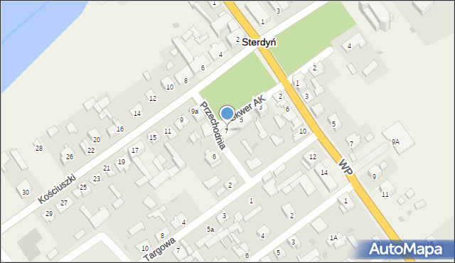 Sterdyń, Przechodnia, 7, mapa Sterdyń