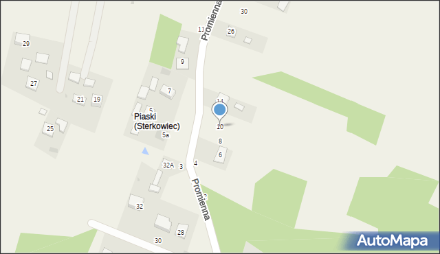 Sterkowiec, Promienna, 10, mapa Sterkowiec