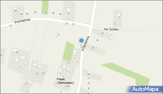 Sterkowiec, Promienna, 11, mapa Sterkowiec