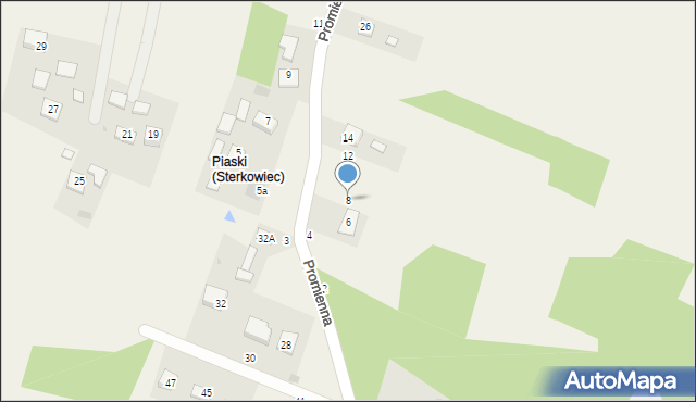 Sterkowiec, Promienna, 8, mapa Sterkowiec