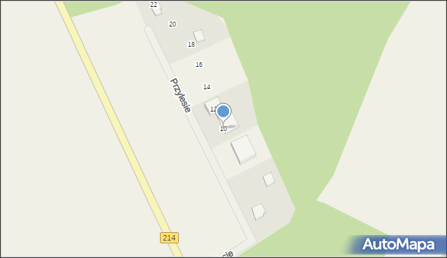 Stężyca, Przylesie, 10, mapa Stężyca