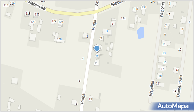 Stok Lacki, Praga, 9, mapa Stok Lacki
