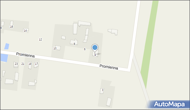 Stok Lacki, Promienna, 4, mapa Stok Lacki