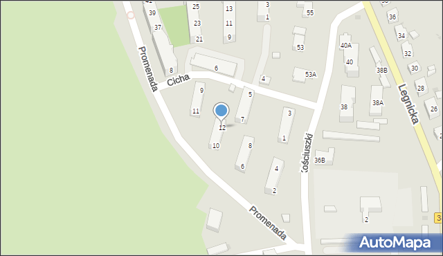 Strzegom, Promenada, 12, mapa Strzegom