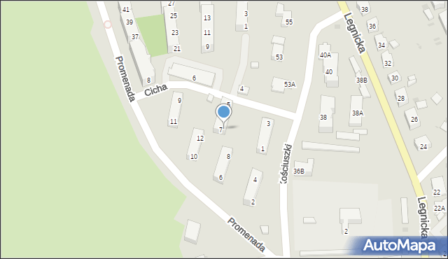 Strzegom, Promenada, 7, mapa Strzegom