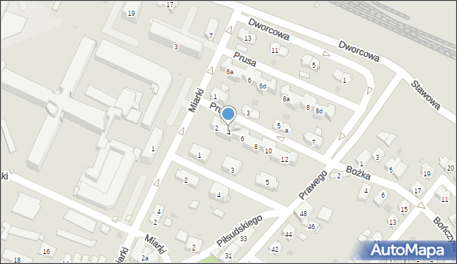 Strzelce Opolskie, Prusa Bolesława, 4, mapa Strzelce Opolskie