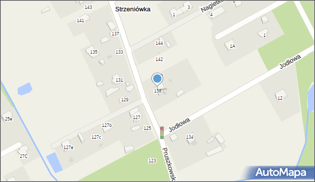 Strzeniówka, Pruszkowska, 138, mapa Strzeniówka