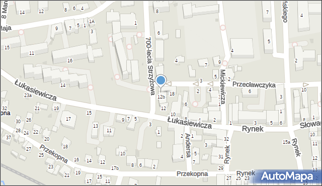 Strzyżów, Przecławczyka, 20, mapa Strzyżów