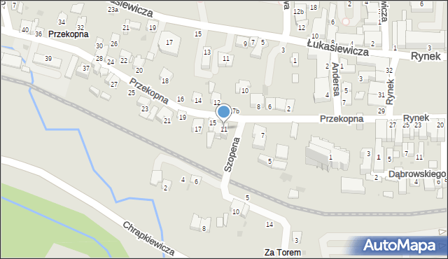 Strzyżów, Przekopna, 11, mapa Strzyżów