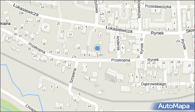 Strzyżów, Przekopna, 2, mapa Strzyżów