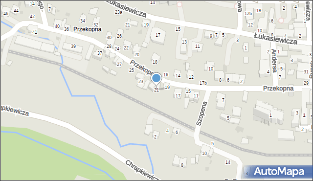 Strzyżów, Przekopna, 21, mapa Strzyżów