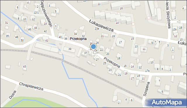 Strzyżów, Przekopna, 33, mapa Strzyżów