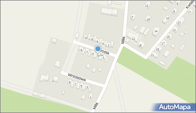 Studzienice, Prosta, 3, mapa Studzienice