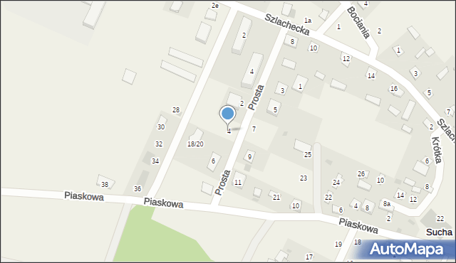Sucha, Prosta, 4, mapa Sucha