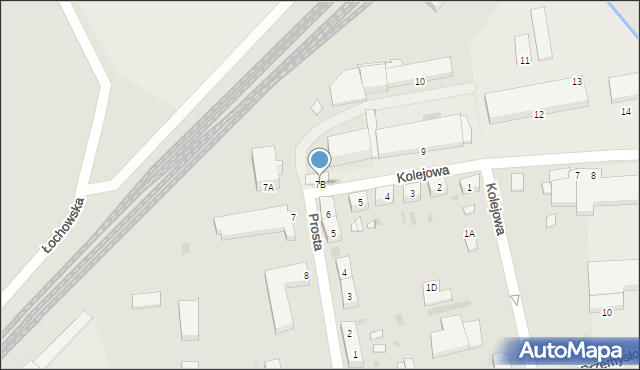 Sulechów, Prosta, 7B, mapa Sulechów